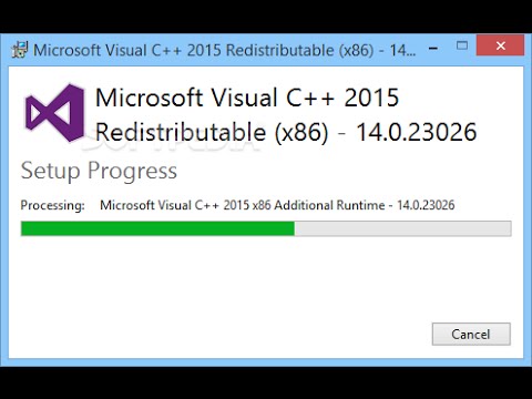 Download Visual C++ Redistributable for Visual Studio 2015 from Microsoft Directly 