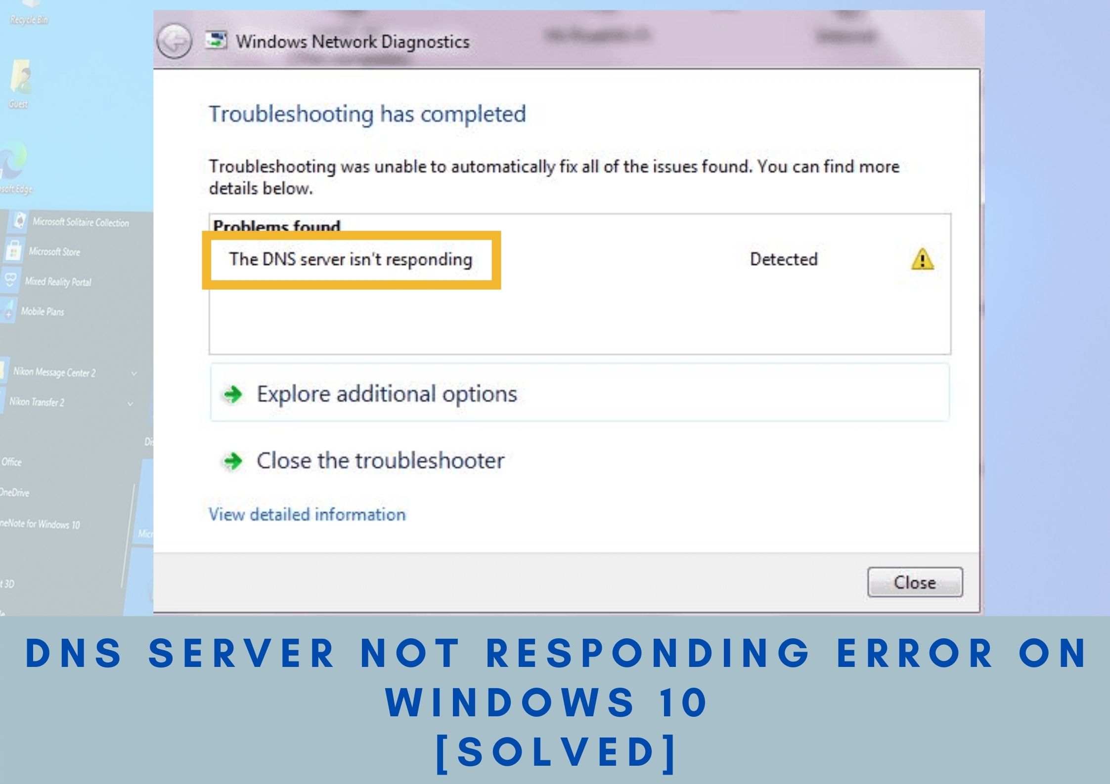 DNS Server Not Responding Error on Windows 10 FIXED - Studytonight